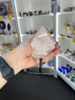 Rose Quartz Point On Stand -Home Decor Store 09A02194 918F 4875 9481 FBE56D2B3A5E