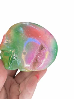Druzy Aura White Agate Skull Carving -Home Decor Store 0D944596 9EF8 4605 8FC0 726064392C00