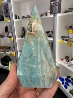 Caribbean Calcite Faceted Freeform