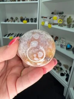 Amethyst X Flower Agate Sphere On Stand -Home Decor Store 188A939C CE86 4B34 8698 C9D13FC6D2DE