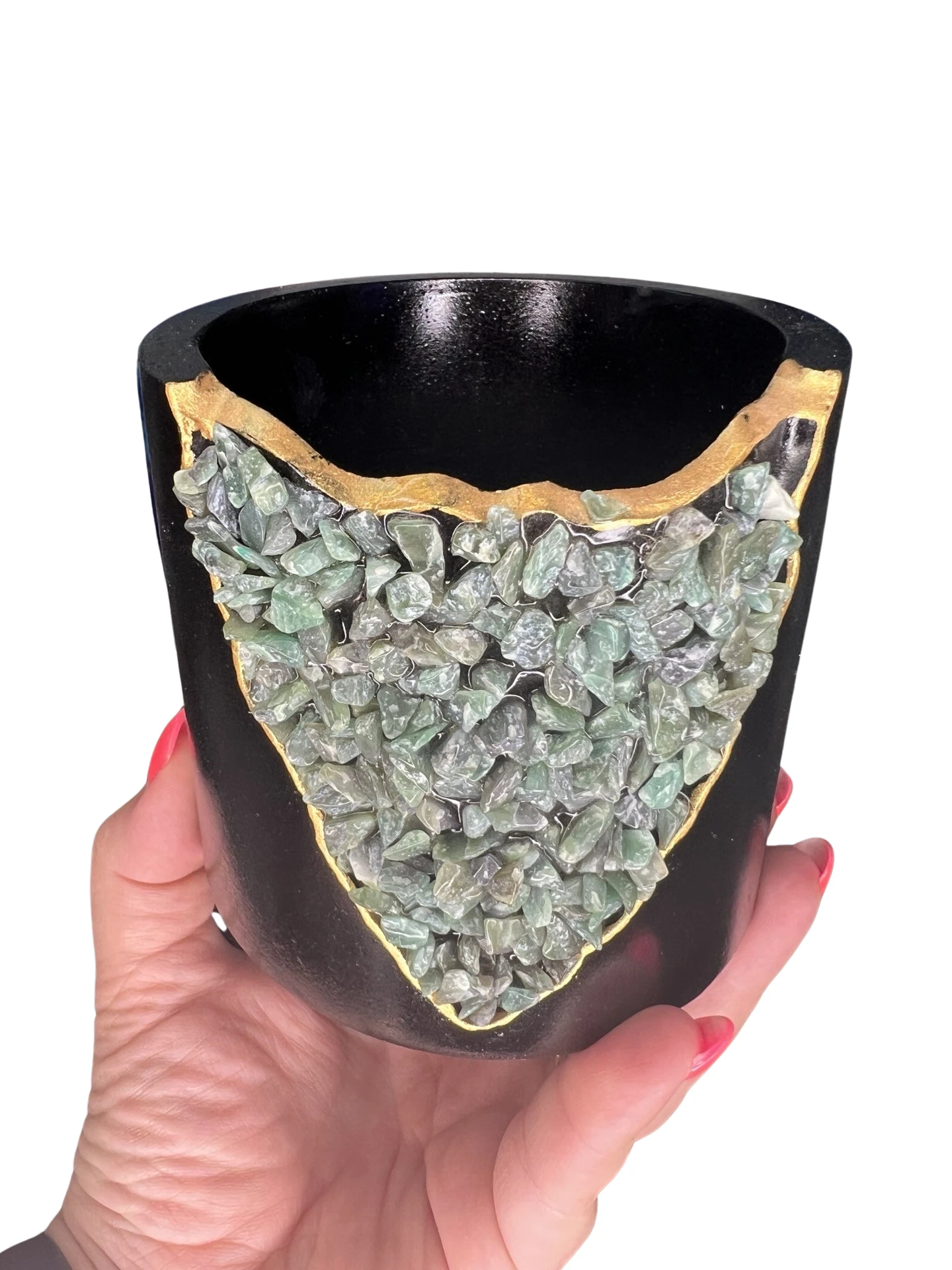 Green Aventurine Pot 3 Green Aventurine Pot