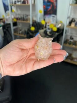 Rose Quartz In Resin Owl -Home Decor Store 29230063 5907 4C5E A746 3D70250DFD3A