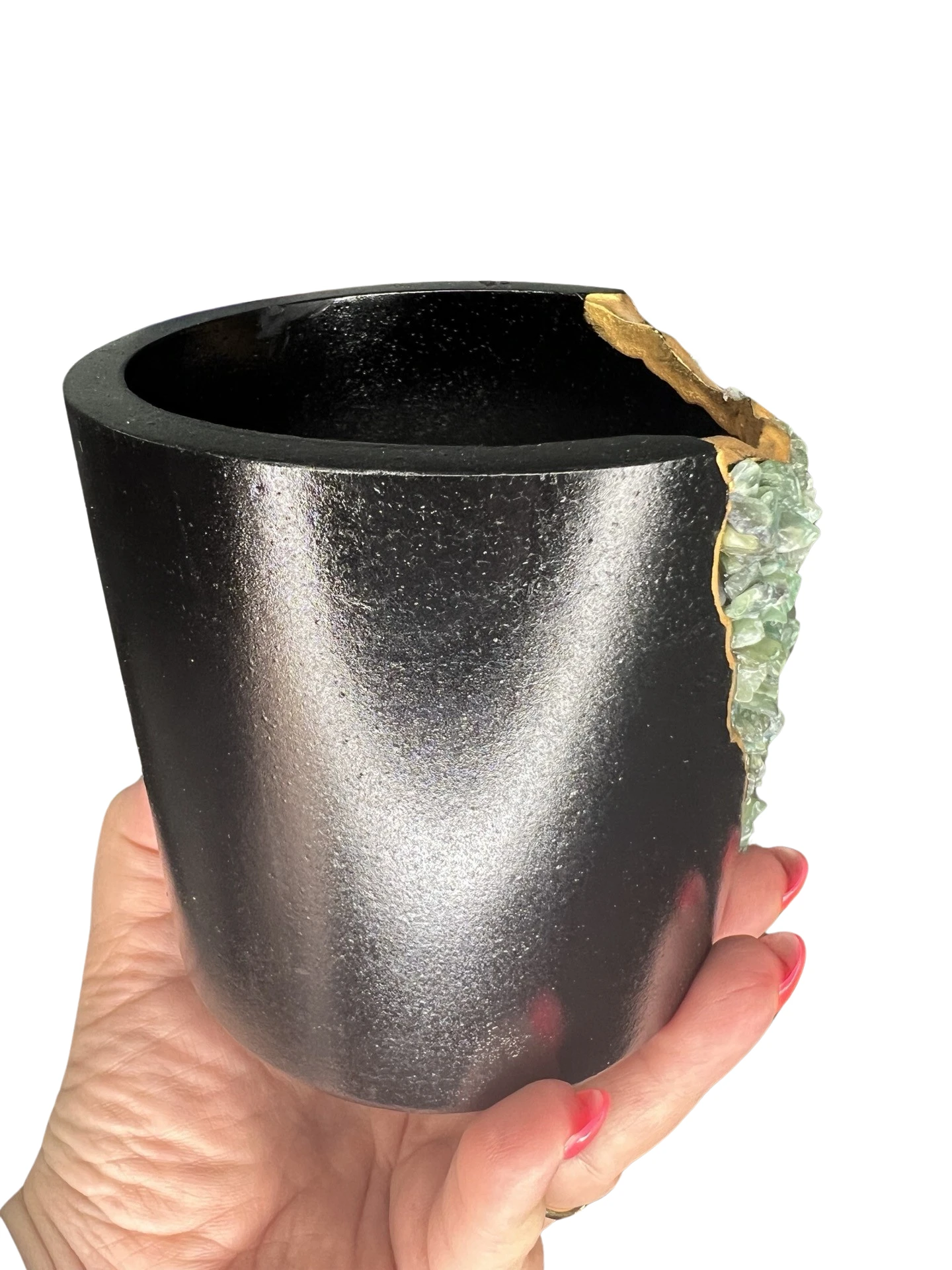 Green Aventurine Pot 6 Green Aventurine Pot - Image 4