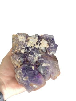 Amethyst Skeletal Quartz With Calcite Inclusions