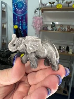 Silver Sheen Obsidian Elephant -Home Decor Store 3F63FDC2 7891 4F3E B42E 5C0AF8092978