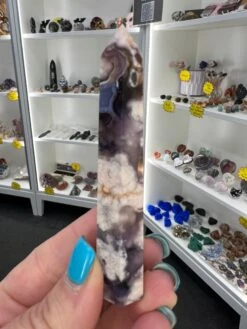 Blue Flower Agate Tower