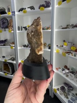 Pink Amethyst On Wooden Base -Home Decor Store 4EB83EA7 99BD 442F 9376 582609CA4C79