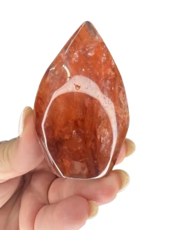 Fire Quartz Freeform With Rainbows