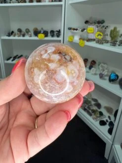 Amethyst X Flower Agate Sphere On Stand -Home Decor Store 56D0F4D9 C6C7 4469 98B9 14F7487E53E6