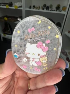 Agate Slice With Hello Kitty Print