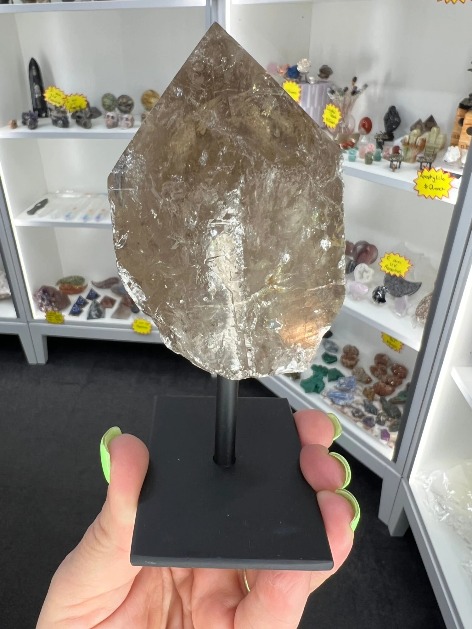 Smoky Quartz Point On Stand 4 Smoky Quartz Point On Stand - Image 2