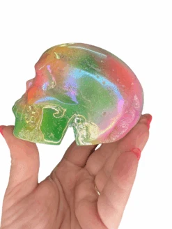 Druzy Aura White Agate Skull Carving -Home Decor Store 5E1135FB 28CB 4FF8 AA7C D393F77D3968