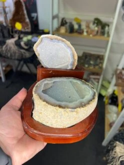 Druzy Agate Jewellery Box On Stand