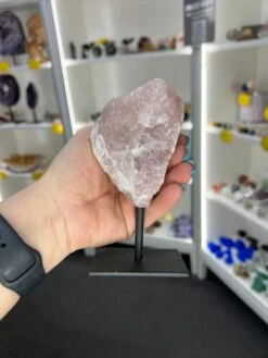 Rose Quartz Rough On Stand -Home Decor Store 61867499 67E8 4F95 A64A 86E6D5BE7864