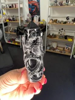 Black Obsidian Dragon On Point