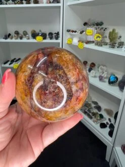Fire Quartz X Golden Healer Sphere With Stand -Home Decor Store 65DDA658 30D4 4189 A760 68AE924E5B40