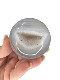 Druzy Agate Sphere With Stand