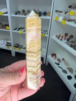 Yellow Banded Fluorite Tower