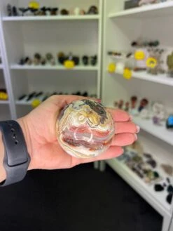 Mexican Lace Agate Sphere On Stand -Home Decor Store 76C03B43 C2AC 4039 8035 FC101EB139FC