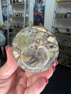 Fluorite Root Indian Carved Sphere On Stand -Home Decor Store 7958632C BB29 41C9 9D5E 01692706315B