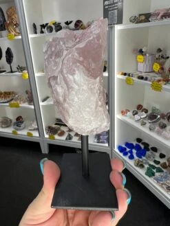 Rose Quartz Rough On Stand -Home Decor Store 8E6CEB60 5FCB 4BE7 BDE2 635039EE46BC