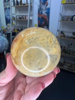 Crazy Lace Agate Indian Carved Sphere On Stand -Home Decor Store 94C1B16D 0C3A 4326 B391 60A4287629FD