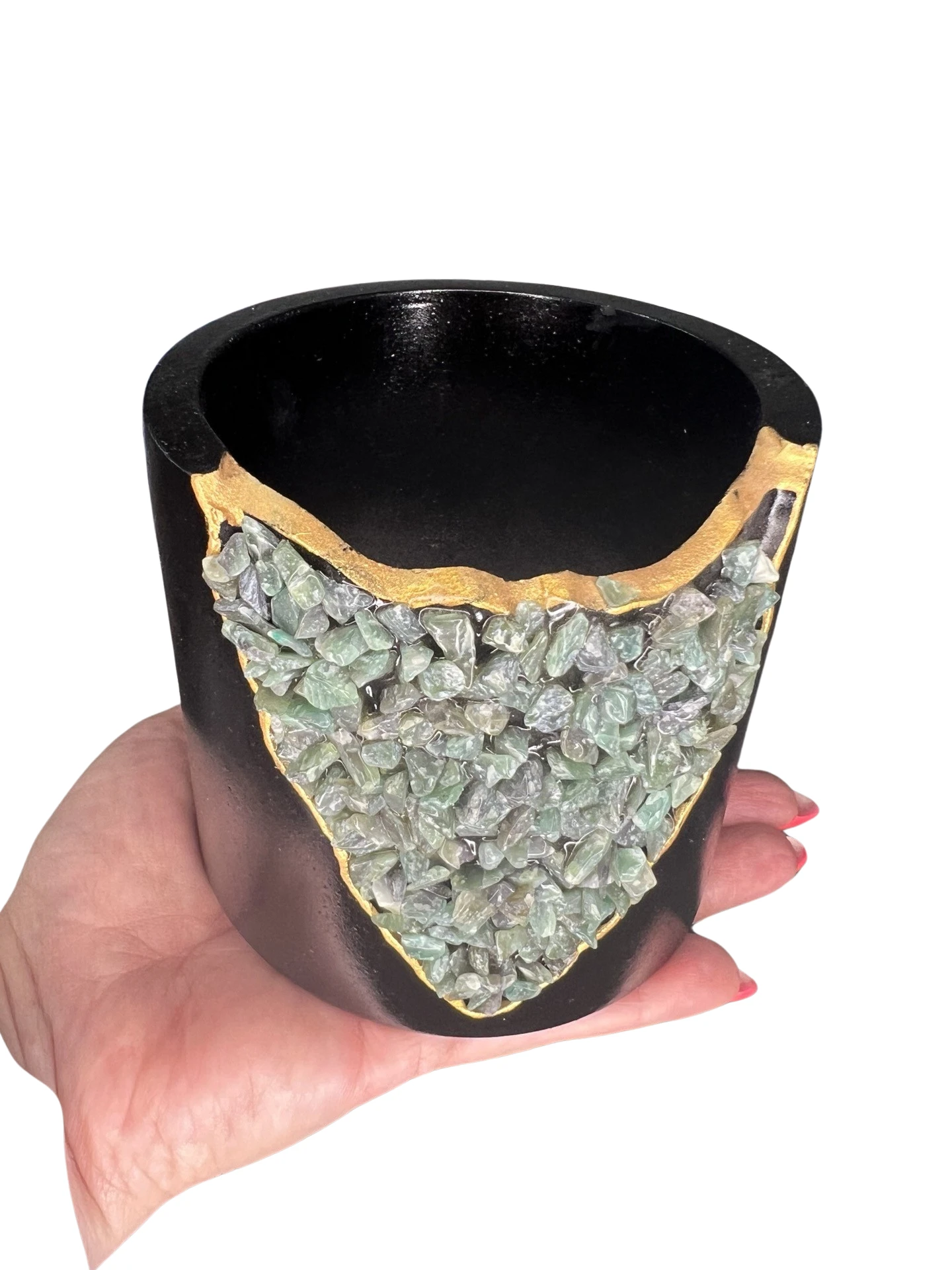 Green Aventurine Pot 7 Green Aventurine Pot - Image 5