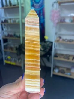 Banded Honey Calcite Tower -Home Decor Store A1CD344A F631 4EBC 9617 8901C73078D8