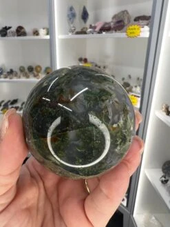 Moss Agate Sphere With Stand -Home Decor Store C221A905 AD7B 4725 9CCD DFA36EF2A504