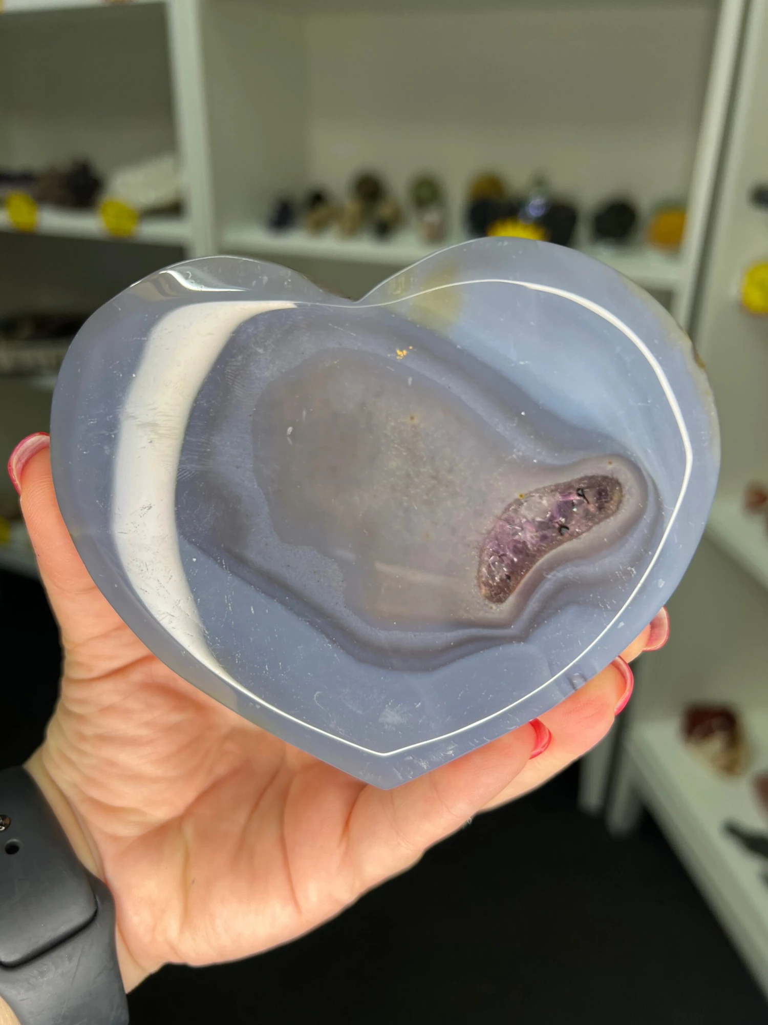 Amethyst X Agate Heart 4 Amethyst X Agate Heart - Image 2