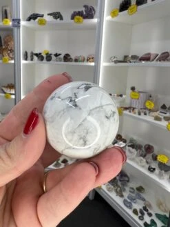 Howlite Sphere With Stand -Home Decor Store DDE0D36F A1FD 4A95 B9D0 6AFEE25389FF