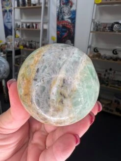 Variscite Indian Carved Sphere On Stand -Home Decor Store DEE58128 E9D7 4B60 A01F 58288E30AAD4