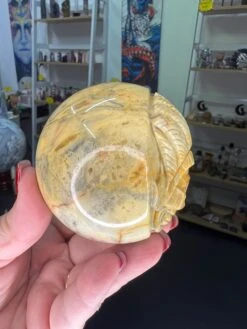 Crazy Lace Agate Indian Carved Sphere On Stand -Home Decor Store E49B3A45 CE26 4668 8A4B 9862AFF741BE