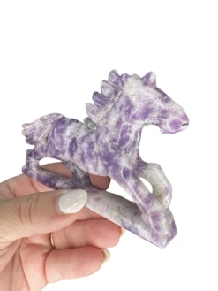 Lepidolite Unicorn Carving