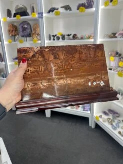 Picture Stone Jasper Slab On Wooden Stand -Home Decor Store EEEAC046 43AD 40FE A5DD 1B099C7B6443