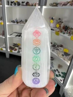 Selenite Chakra Tower