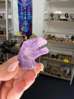 Lepidolite Dinosaur Head