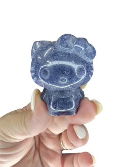 Blue Aventurine Hello Kitty Carving