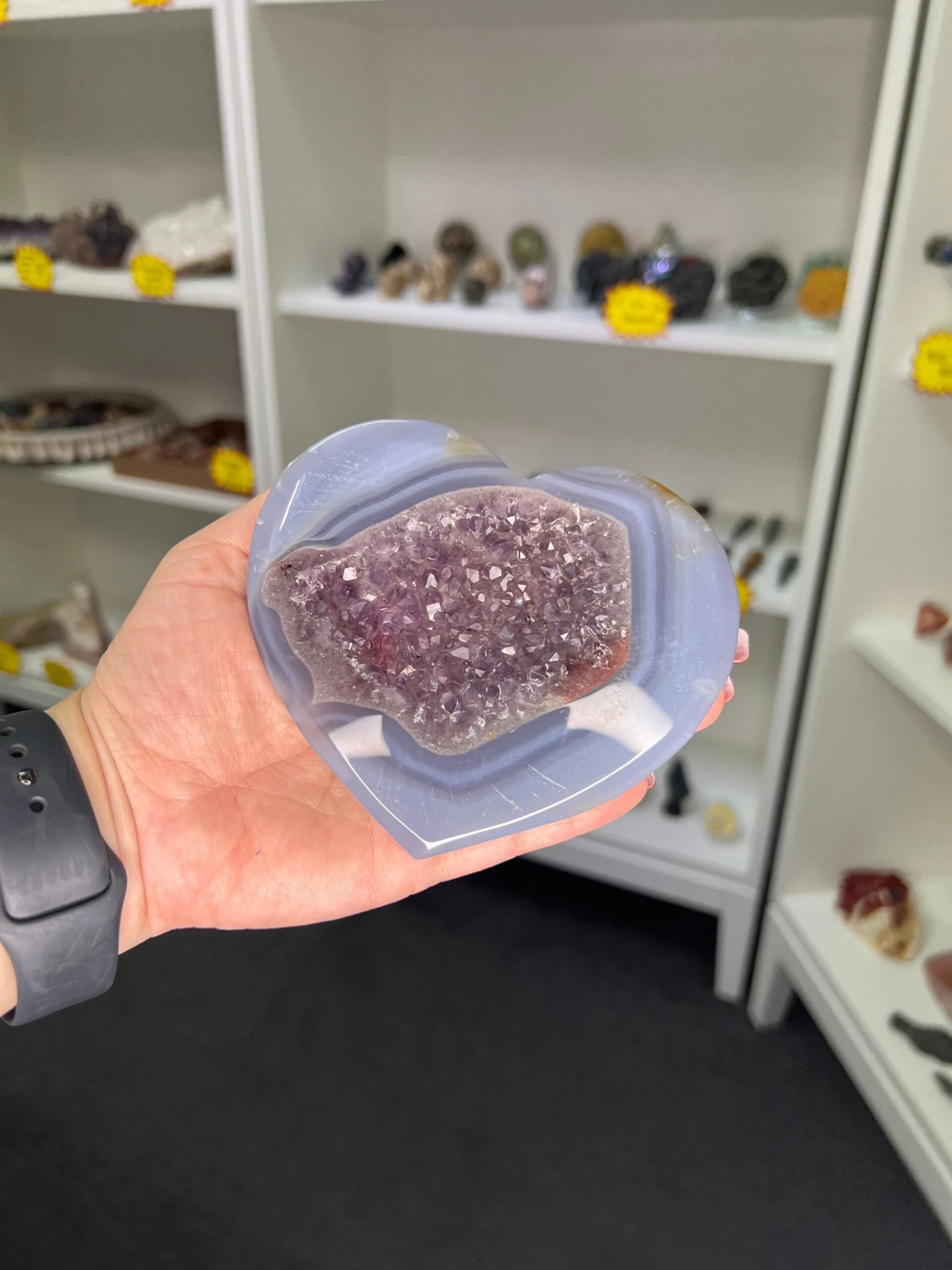 Amethyst X Agate Heart 5 Amethyst X Agate Heart - Image 3