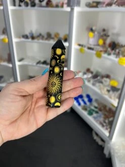 Black Obsidan With Golden Pattern Tower -Home Decor Store F47E9A54 C4D5 42CC A511 63310497A2EA